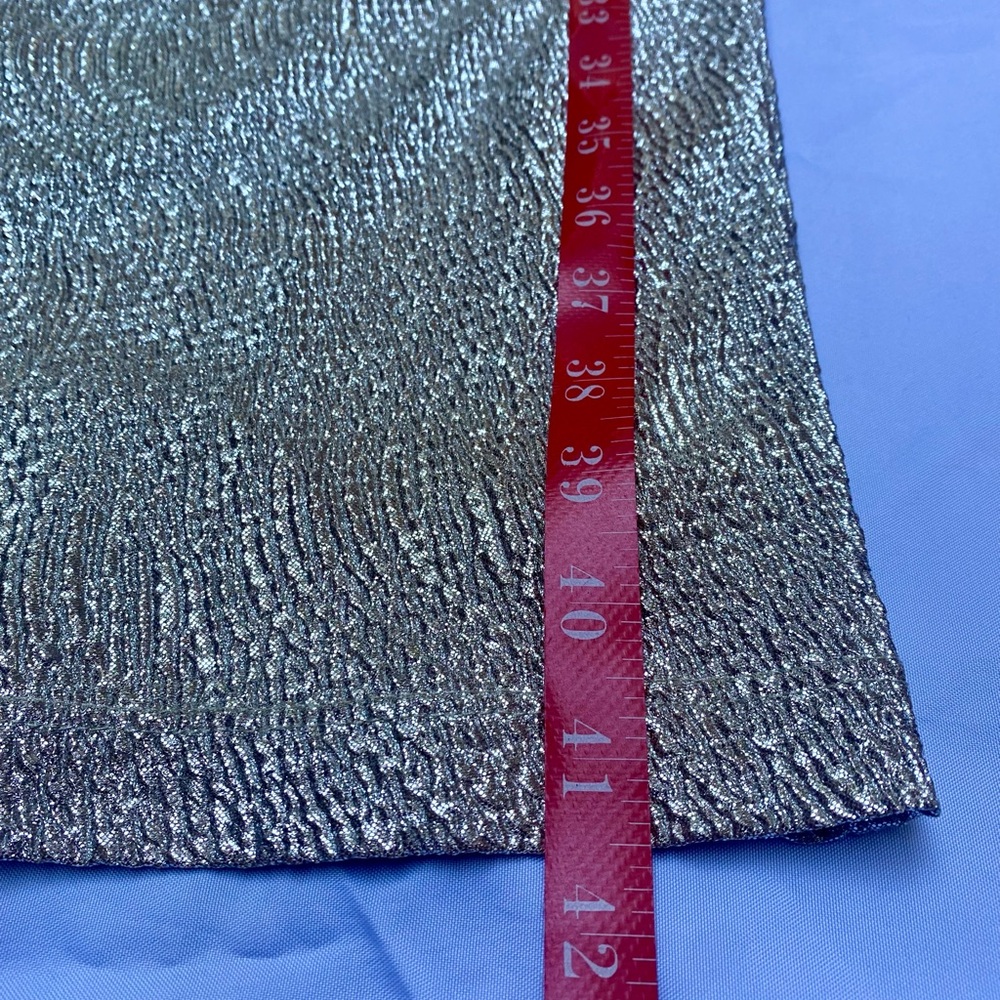 Stop Staring by Alicia Estrada Silver Metallic Wiggle Dress Size L - Picture 12 of 14